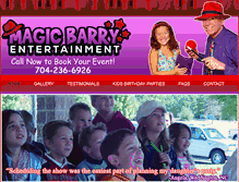 Tablet Screenshot of magicbarrykidsparty.com